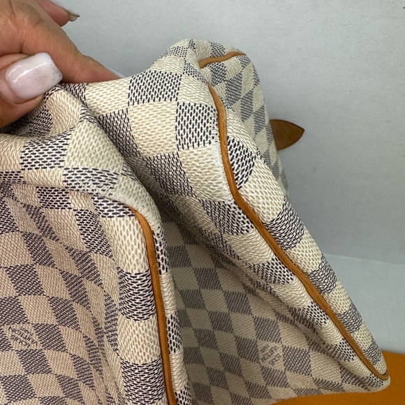 LOUIS VUITTON Damier Azur 30 Canvas Speedy Handbag Made in France. - Picture 11 of 16